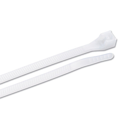 Gardner Bender 46-206 Cable Tie, 0.22 in Max Bundle Dia, Double-Lock Locking, Nylon, Natural, 6 in L, 100/BAG