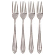 Hampton Forge Ginger Silver Stainless Steel Casual Dinner Fork Set 4 pc
