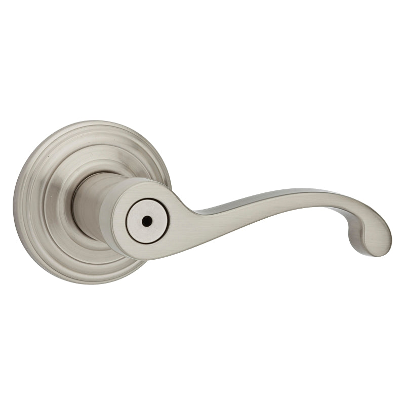 Kwikset Signature Series 730CHL 15 RCLRCSBX Privacy Lever, Thumbturn Lock, Satin Nickel, Knob Handle, Zinc, Residential
