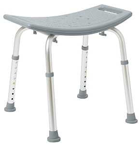 Medline MDS89740KD Shower Seat, 300 lb, Aluminum Frame