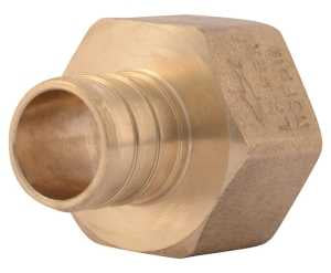 SharkBite UC088LFA Hose to Pipe Adapter, 3/4 in, PEX Barb x FNPT, DZR Brass, 200 psi Pressure