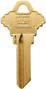Hy-Ko 21200SC1BR Key Blank, Brass, For: Schlage Cabinet, House Locks and Padlocks, SC1 Key Number, Pack of 200
