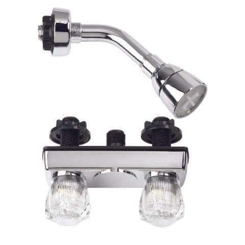 American Brass Celcon 2-Handle Chrome Plated Shower Kit