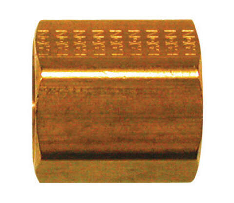 JMF Company 1/4 in. Flare X 1/4 in. D Flare Yellow Brass Inverted Union, Pack of 5