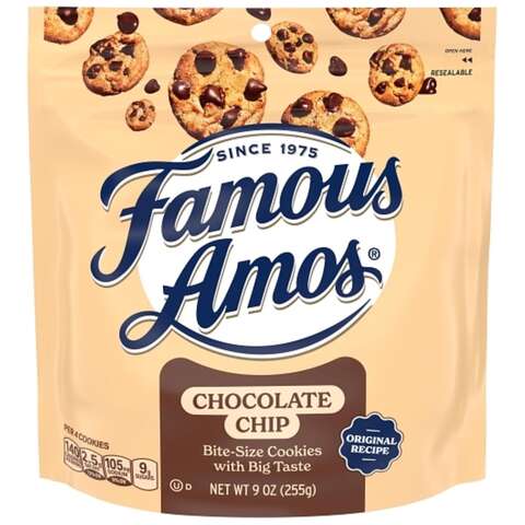 Famous Amos Belgian Chocolate Cookies 7 oz Bagged, Pack of 6