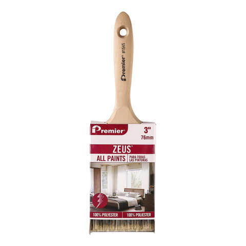Premier Zeus 3 in. Stiff Flat Paint Brush, Pack of 12