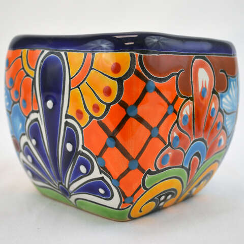 Avera Products Talavera 5 in. H X 5 in. D Ceramic Bubble Planter Multicolored, Pack of 4