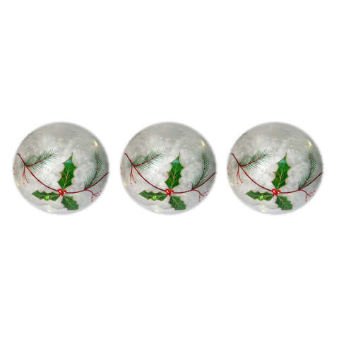 CTM International Multicolored Holly Lighted Ornament