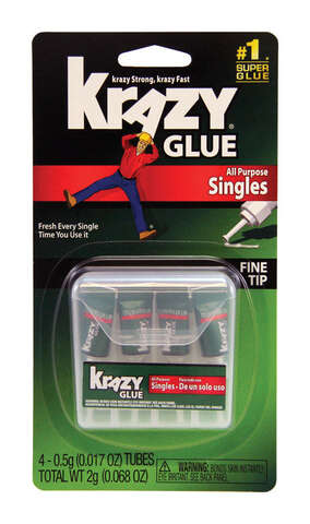 Krazy Glue Super Strength Polyvinyl acetate homopolymer Clear All Purpose Adhesive 0.017 oz