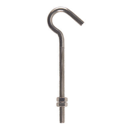 Hampton Medium Stainless Steel 6 in. L Clothesline Hook 160 lb 1 pk, Pack of 5