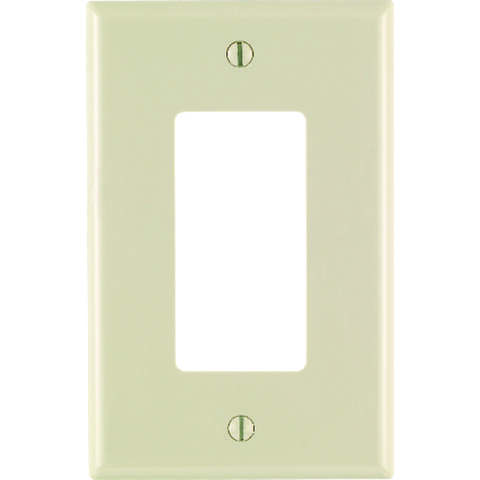 Leviton Light Almond 1 gang Nylon Decorator Wall Plate 1 pk