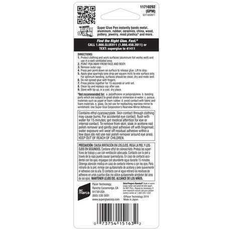 The Original Super Glue High Strength Cyanoacrylate Super Glue Pen 0.07 oz