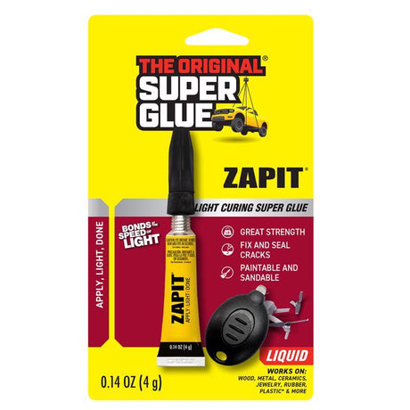 The Original Super Glue Zap It High Strength Light Cure Super Glue 0.14 oz