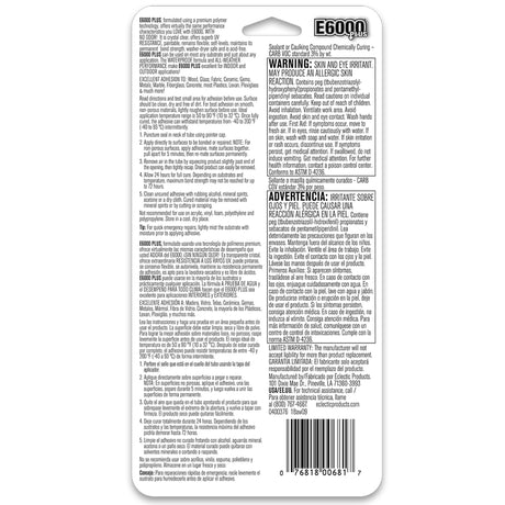 E6000 High Strength Clear All-Weather Adhesive 0.9 oz