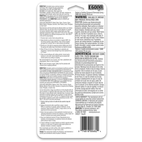 E6000 High Strength Clear All-Weather Adhesive 1.9 oz