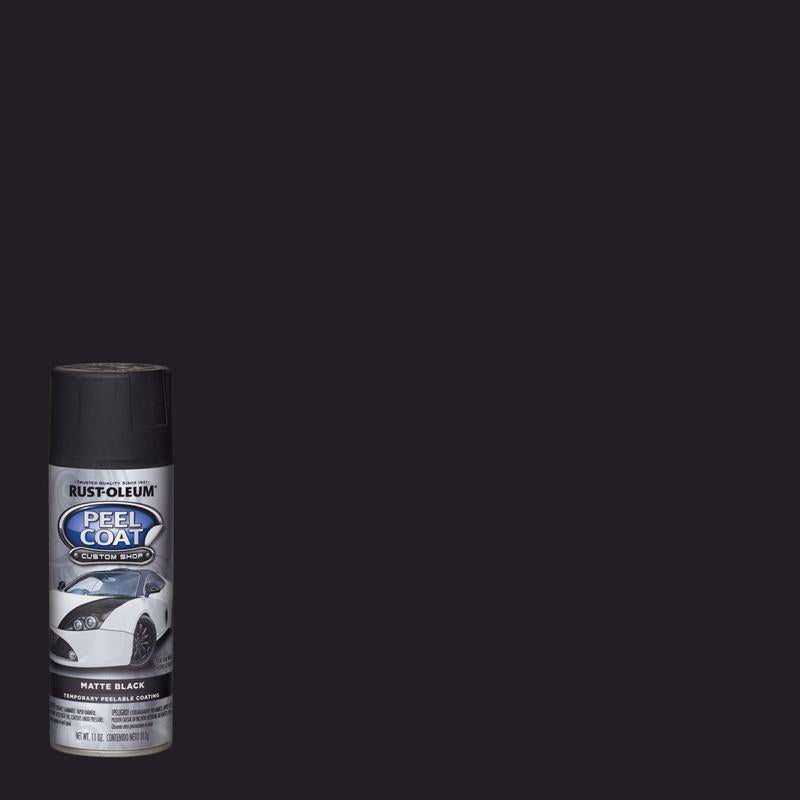 Rust-Oleum Peel Coat Matte Black Rubber Coating 11 oz, Pack of 6