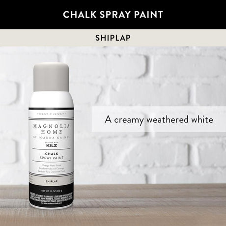 Magnolia Home by Joanna Gaines Matte Shiplap Sprayable Chalk Paint 12 oz, Pack of 6