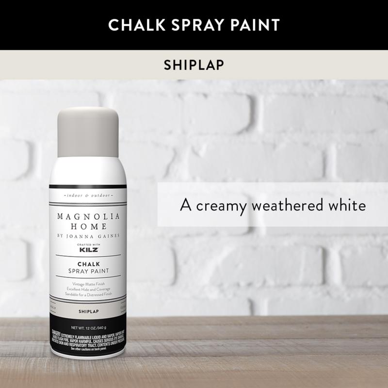 Magnolia Home by Joanna Gaines Matte Shiplap Sprayable Chalk Paint 12 oz, Pack of 6