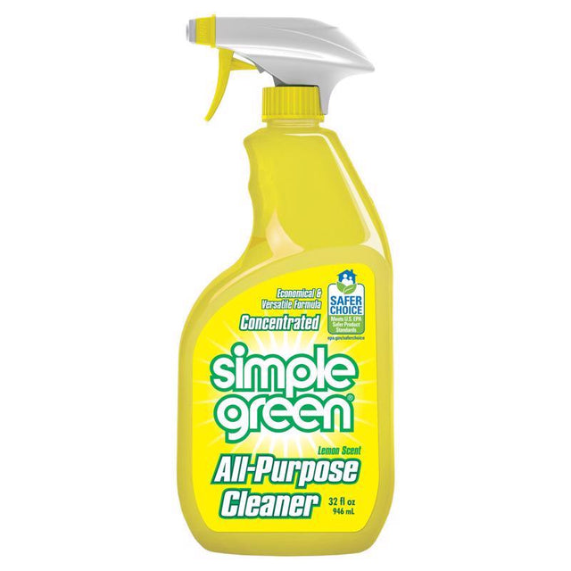 Simple Green 3010001214003 All-Purpose Cleaner, 32 oz Spray Bottle, Liquid, Lemon, Yellow