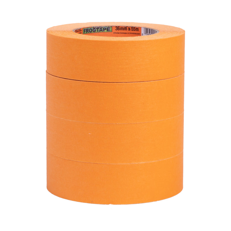 FrogTape Pro Grade 1.41  W X 60 yd L Orange High Strength Painter's Tape 4 pk, Pack of 6