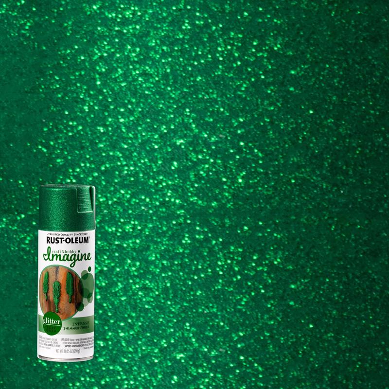 Rust-Oleum Imagine Glitter Kelly Green Spray Paint 10.25 oz, Pack of 4