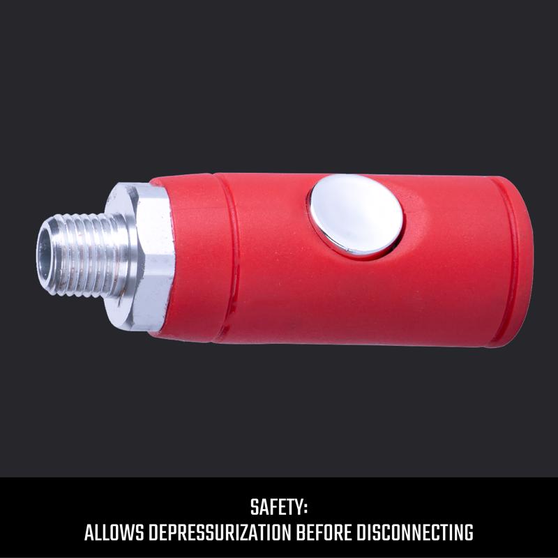 Craftsman Aluminum Push-Button Universal Coupler 1/4 in. Male 1 pc