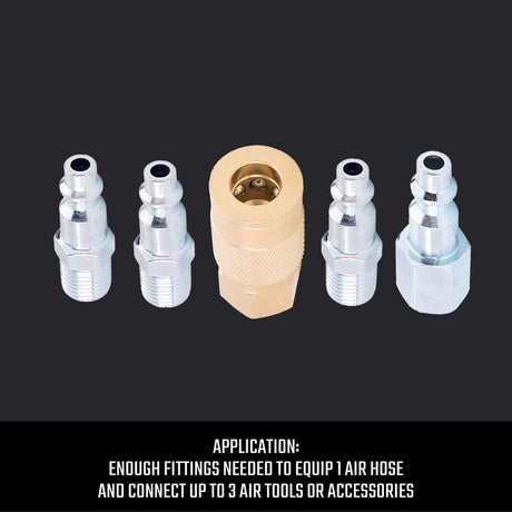 Craftsman Brass/Steel Coupler and Plug 1/4 in. 5 pc