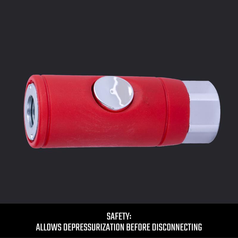 Craftsman Aluminum Push-Button Universal Coupler 1/4 in. Female 1 pc