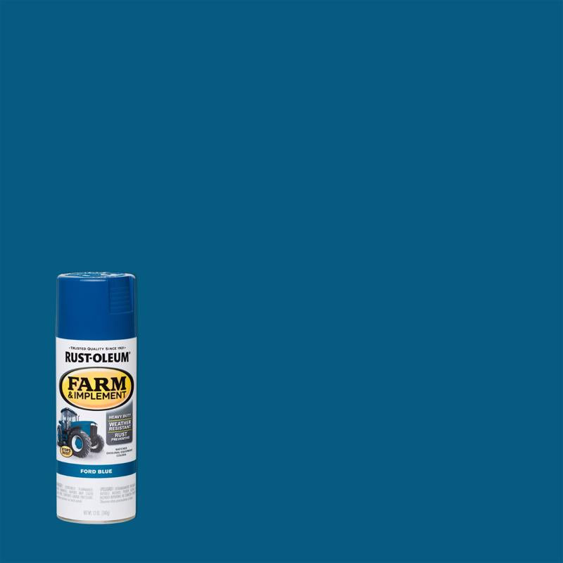 Rust-Oleum Indoor and Outdoor Gloss Ford Blue Oil-Based Farm & Implement 12 oz, Pack of 6