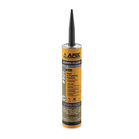 APOC Gloss Black Elastomeric Flashing Cement 10 oz, Pack of 12