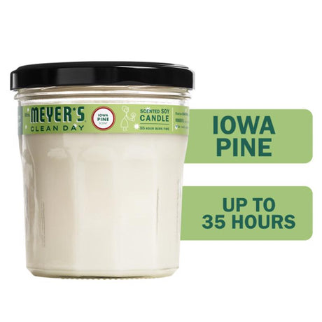 Mrs. Meyer's Clean Day White Iowa Pine Scent Soy Candle 7.2 oz, Pack of 6