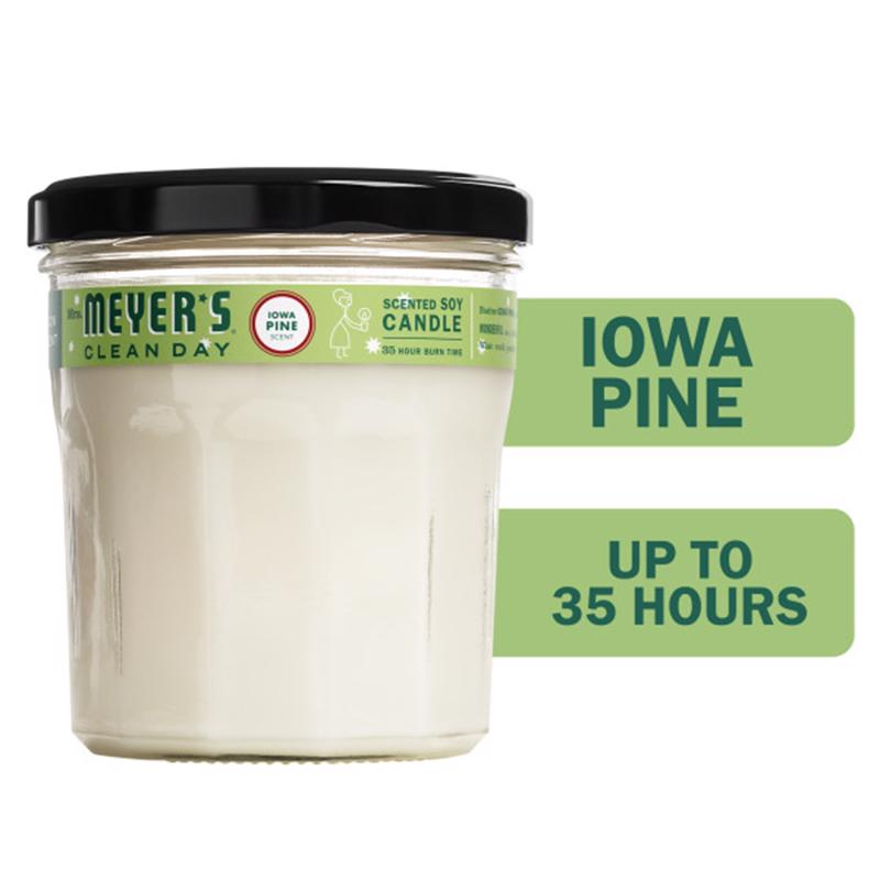 Mrs. Meyer's Clean Day White Iowa Pine Scent Soy Candle 7.2 oz, Pack of 6