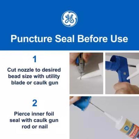 GE Painter's Pro Clear Acrylic Latex Painter's Caulk Sealant 10.1 oz, Pack of 12