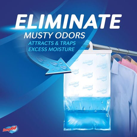 DampRid Hanging Moisture Absorber No Scent 15.4 oz 3 pk, Pack of 4