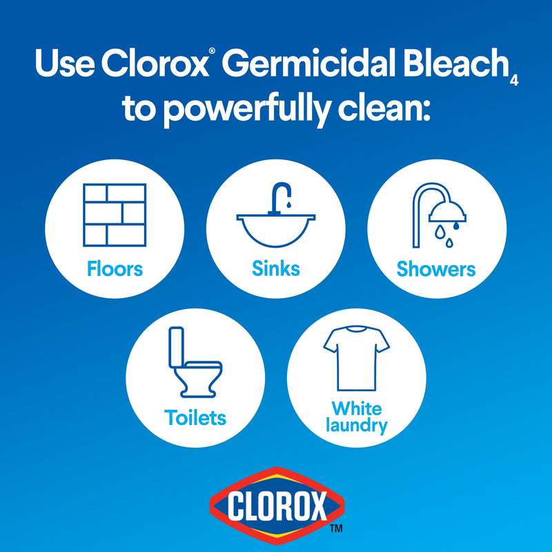 Clorox Regular Scent Germicidal Bleach 81 oz, Pack of 6