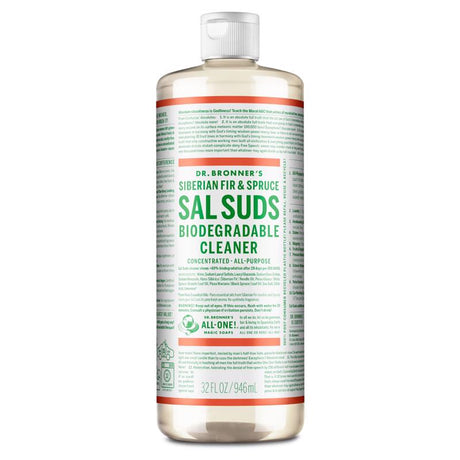 Dr. Bronner's Sal Suds Pine Scent Concentrated Organic Biodegradable Cleaner Liquid 32 oz, Pack of 12