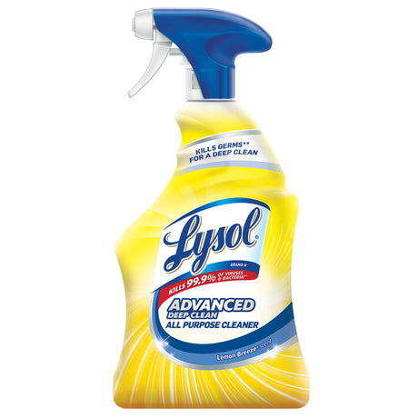 Lysol Advanced Deep Clean Lemon Breeze Scent All Purpose Cleaner Liquid 32 oz, Pack of 12