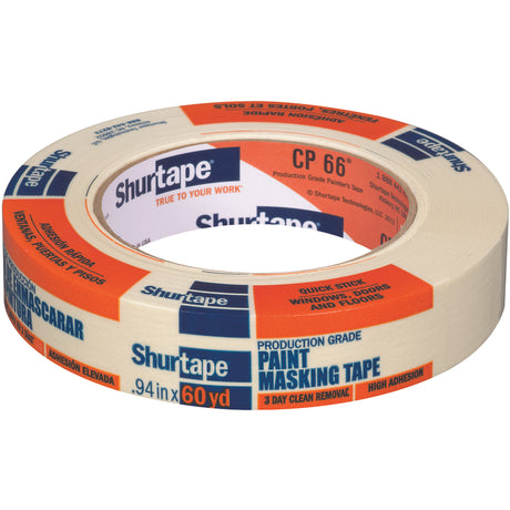 Shurtape 0.94 in. W X 60 yd L Tan High Strength Painter's Tape 1 pk, Pack of 36