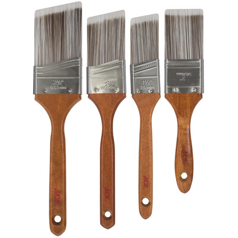 Ace Better Angle/Flat Paint Brush Set, Pack of 12