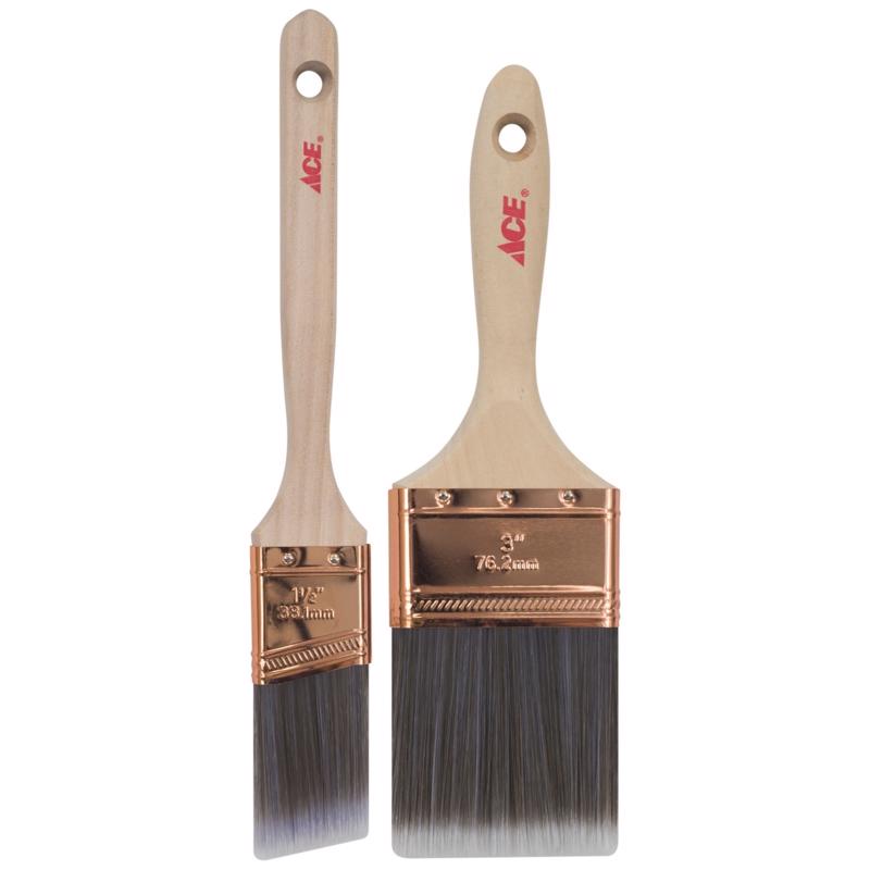 Ace Best Angle/Flat Paint Brush Set, Pack of 6