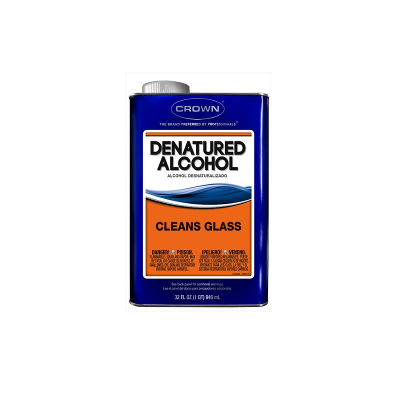 Crown Denatured Alcohol Solvent 1 qt, Pack of 6