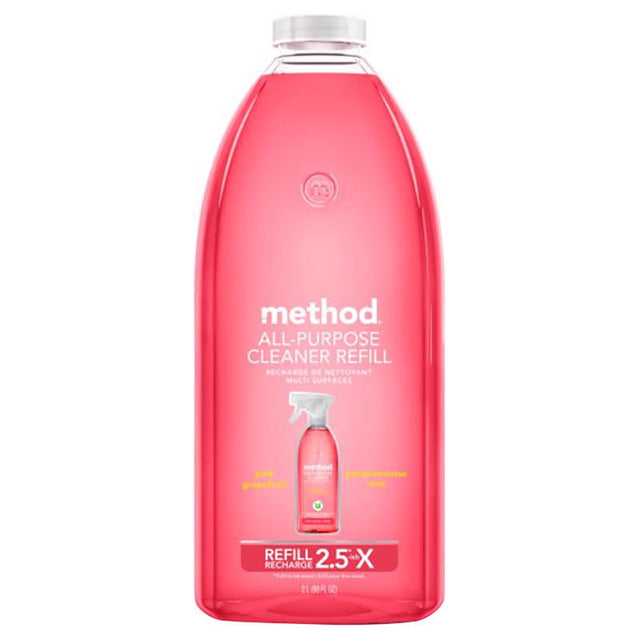 Method Pink Grapefruit Scent All Purpose Cleaner Refill Liquid 68 oz, Pack of 6