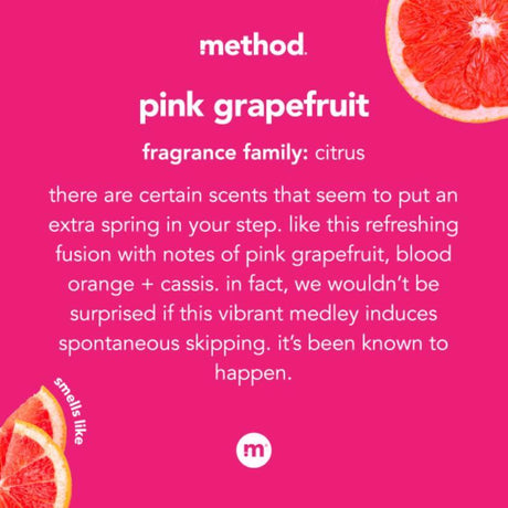 Method Pink Grapefruit Scent All Purpose Cleaner Refill Liquid 68 oz, Pack of 6