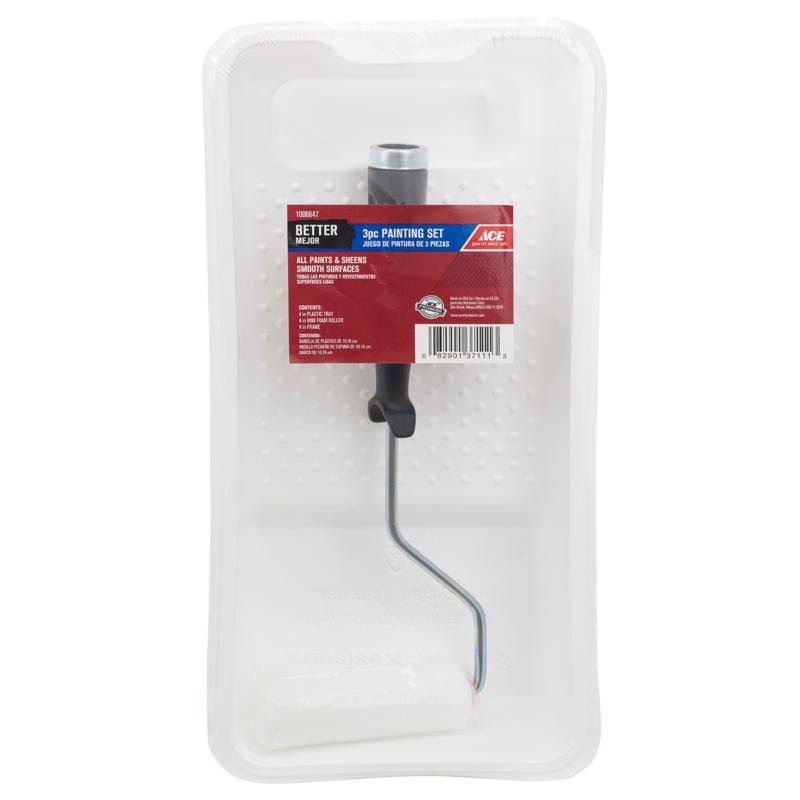 Ace Better Plastic 4 in. W X 13 in. L Paint Tray Set, Pack of 3