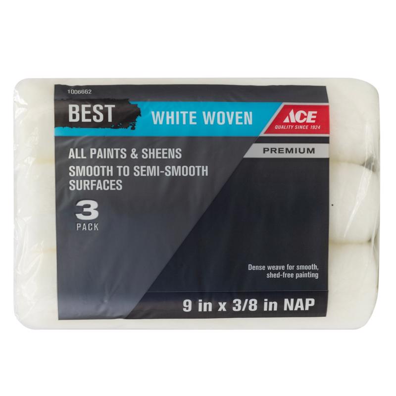 Ace Best Woven 9 in. W X 3/8 in. Paint Roller Cover 3 pk, Pack of 3