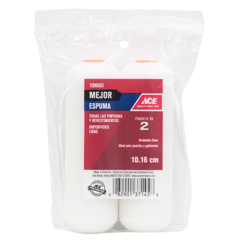 Ace Better Foam 4 in. W Mini Paint Roller Cover 2 pk, Pack of 4