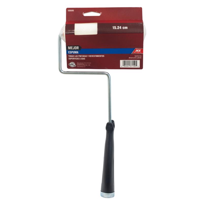 Ace Better Foam 6 in. W Mini Trim Roller with Frame 1 pk, Pack of 4