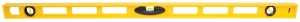 STANLEY 42-470 I-Beam Level, 48 in L, 3-Vial, 2-Hang Hole, Non-Magnetic, ABS, Yellow