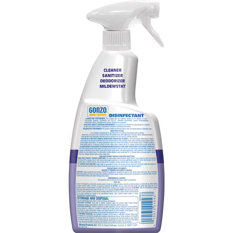 Gonzo Lavender Scent Disinfectant Deodorizer and Cleaner 24 oz 1 pk, Pack of 6