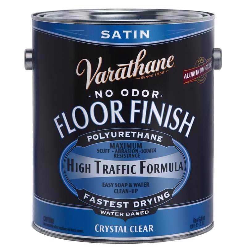 Varathane Satin Crystal Clear Water-Based Floor Paint 1 gal, Pack of 2